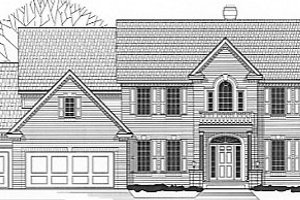 Colonial Exterior - Front Elevation Plan #67-618
