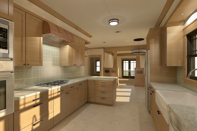 House Design - Interior - Kitchen 1 for Craftsman House Plan #489-13 - 3 bed, 2 bath