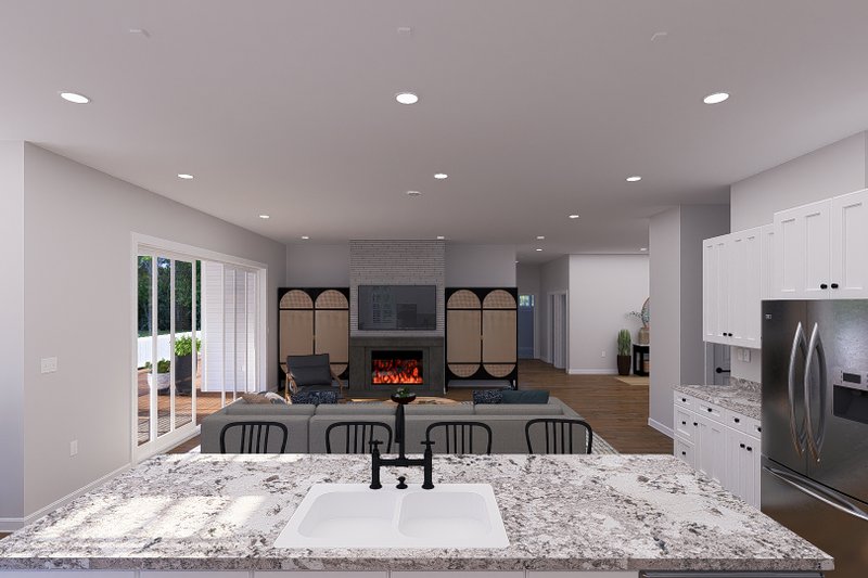 Architectural House Design - Interior - Kitchen 2 for Craftsman House Plan #1060-354 - 2 bed, 2 bath
