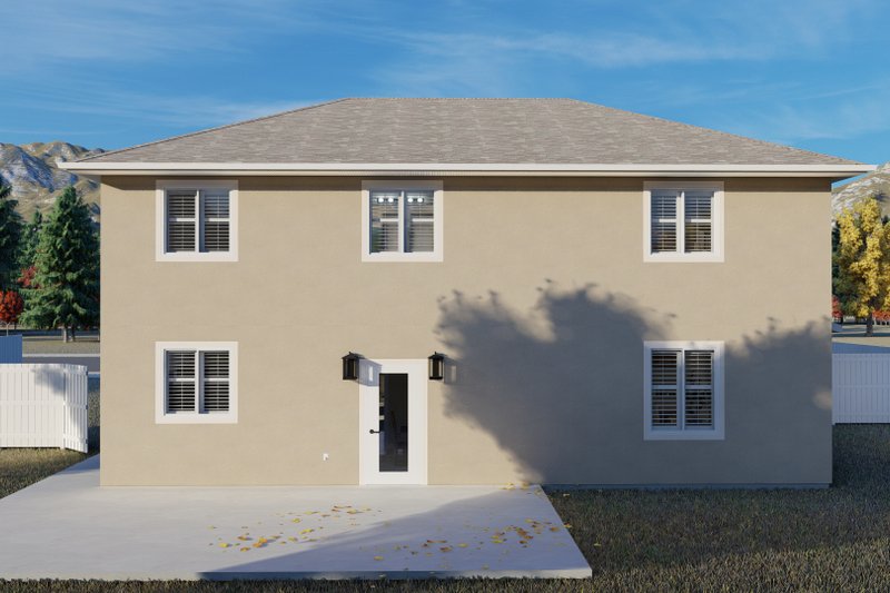 House Plan Design - Exterior - Rear Elevation for Traditional House Plan #1060-105 - 4 bed, 2.5 bath