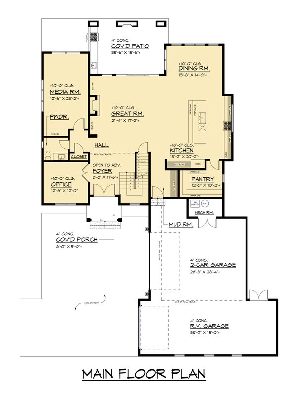 Farmhouse Floor Plan - Main Floor Plan #1066-311