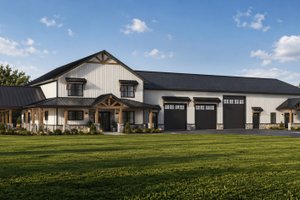 House Blueprint - Exterior - Front Elevation for Barndominium House Plan #1064-501 - 5 bed, 6 bath