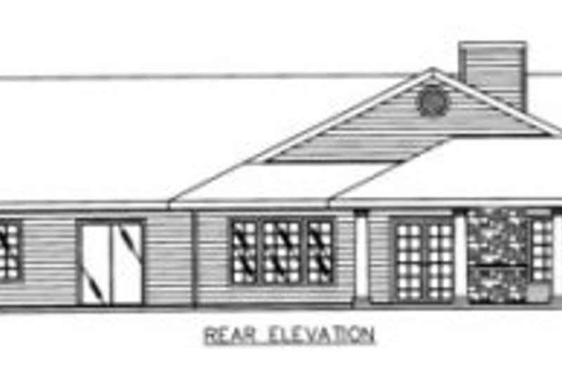 Architectural House Design - Exterior - Rear Elevation for Mediterranean House Plan #117-444 - 3 bed, 2.5 bath