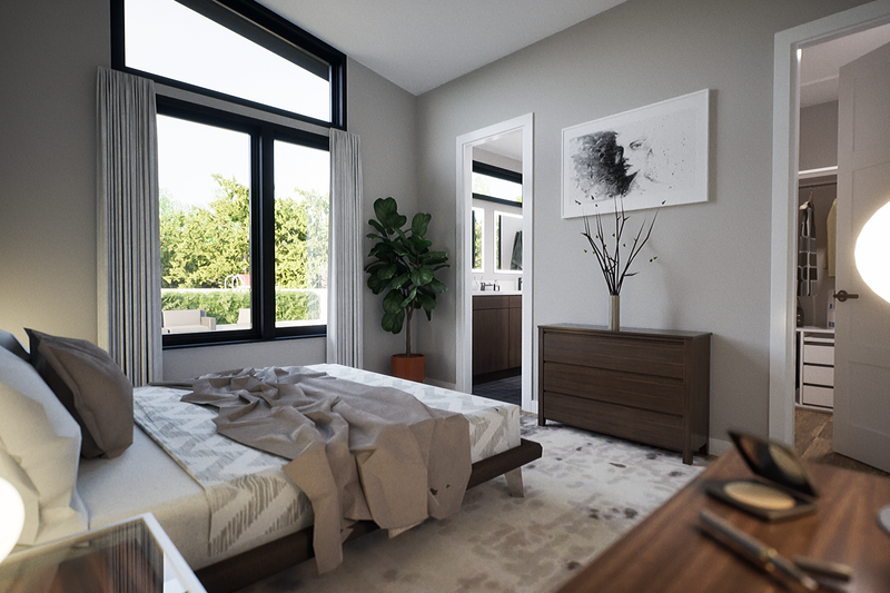 House Blueprint - Interior - Master Bedroom for Contemporary House Plan #48-1217 - 3 bed, 2 bath
