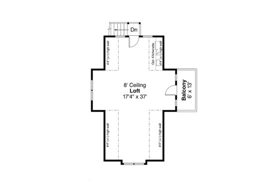 Floor Plan - Upper Floor for Traditional House Plan #124-896, 0 bath