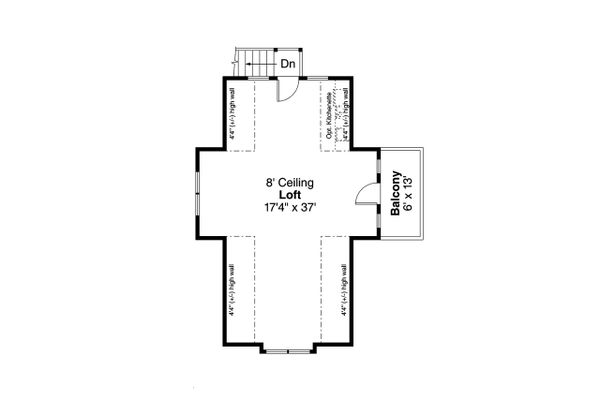 Traditional Floor Plan - Upper Floor Plan #124-896