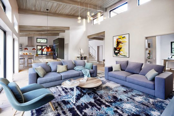 Interior - Family Room for Contemporary House Plan #924-13 - 3 bed, 2.5 bath