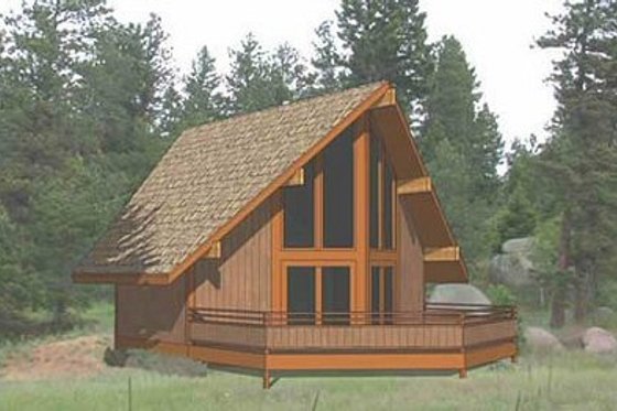 Exterior - Front Elevation for Contemporary House Plan #116-105 - 1 bed, 1 bath