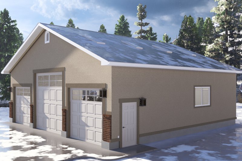 House Blueprint - Exterior - Front Elevation 3 for Traditional House Plan #1060-187, 1 bath