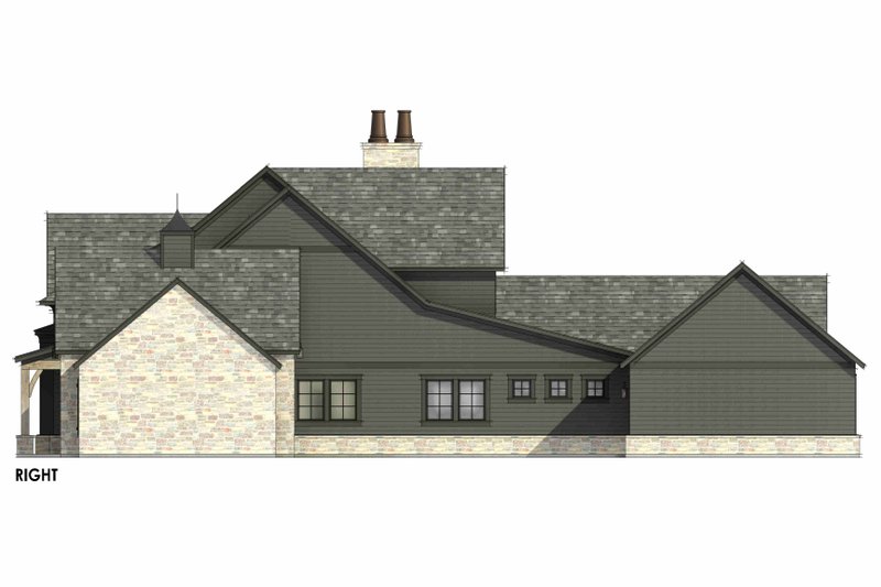 House Design - Exterior - Other Elevation 1 for European House Plan #1096-187 - 5 bed, 5.5 bath