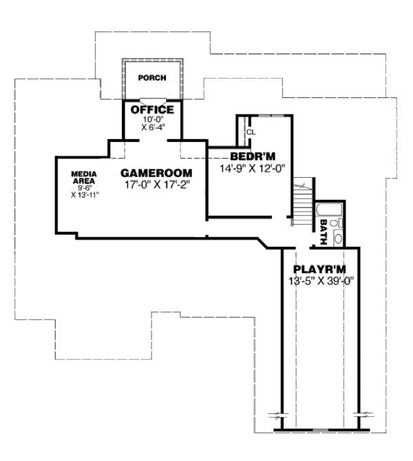 European Floor Plan - Upper Floor Plan #34-226