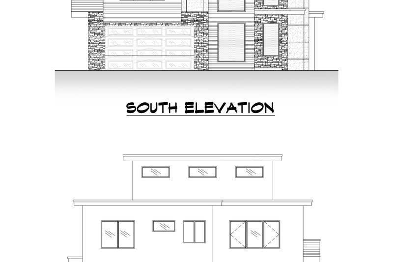 House Plan Design - Exterior - Other Elevation 4 for Contemporary House Plan #1066-113 - 5 bed, 4 bath