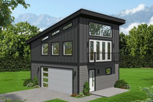 Contemporary Exterior - Front Elevation Plan #932-1222