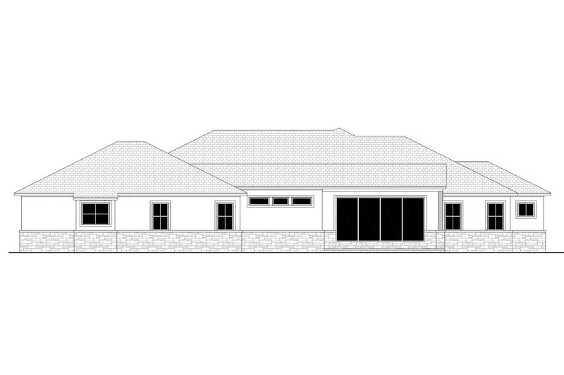 House Blueprint - Exterior - Rear Elevation 3 for Farmhouse House Plan #430-266 - 3 bed, 3.5 bath