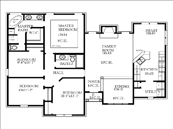 European Floor Plan - Main Floor Plan #69-155