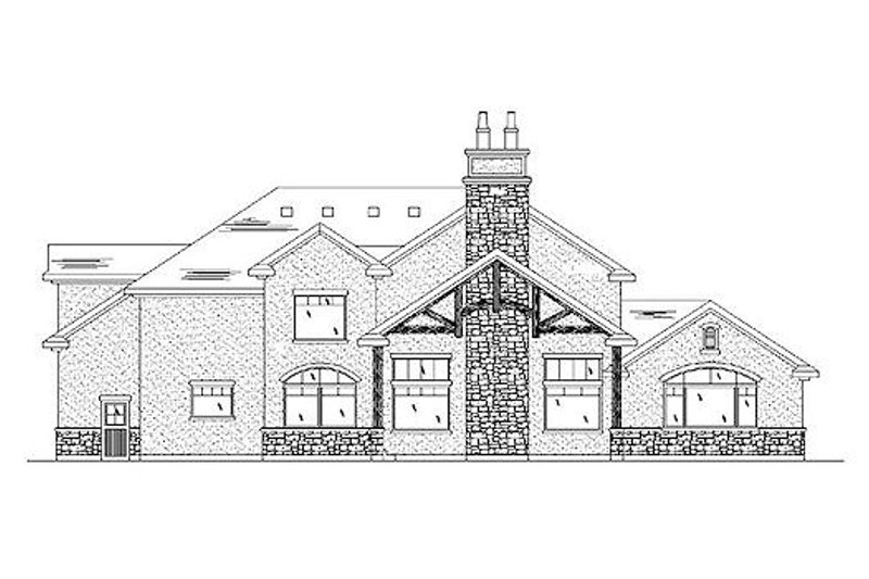 Dream House Plan - Exterior - Rear Elevation for European House Plan #5-395 - 4 bed, 2.5 bath