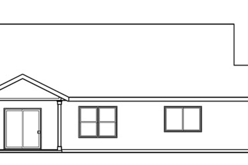 House Plan Design - Exterior - Rear Elevation for Craftsman House Plan #124-781 - 3 bed, 2 bath