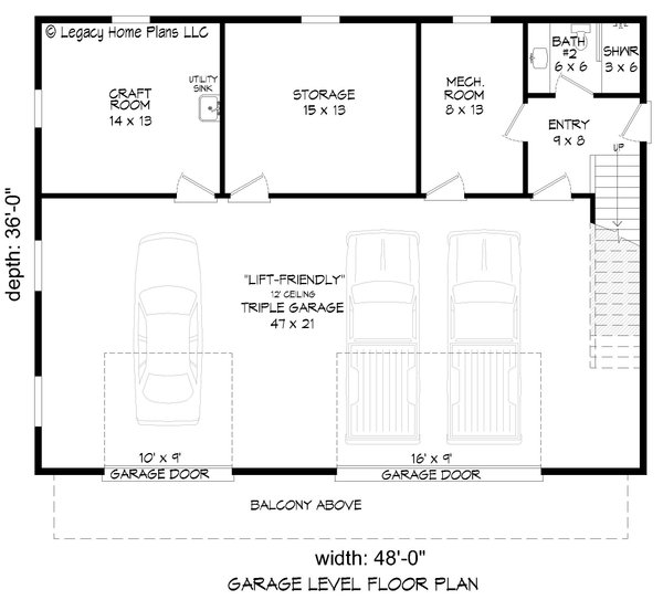 House Blueprint - Modern Floor Plan - Main Floor Plan #932-649