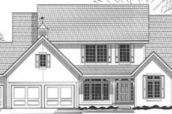 Exterior - Front Elevation for Traditional House Plan #67-140 - 4 bed, 4 bath