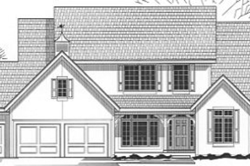 Exterior - Front Elevation 2 for Traditional House Plan #67-140 - 4 bed, 4 bath