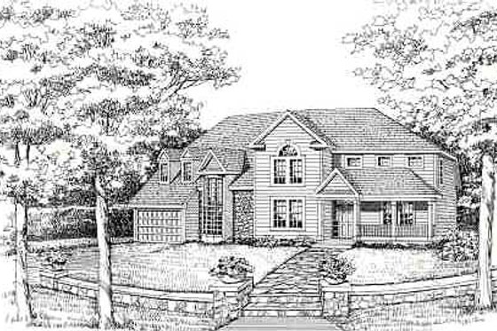 Exterior - Other Elevation for Country House Plan #456-21 - 4 bed, 2.5 bath