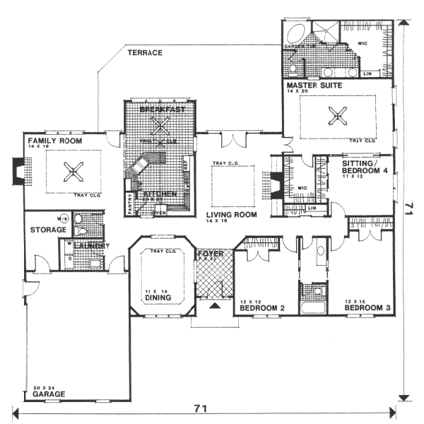 European Floor Plan - Main Floor Plan #30-179