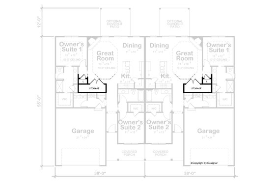 Floor Plan - Other Floor for Craftsman House Plan #20-2435 - 4 bed, 4 bath