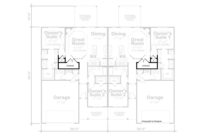 Home Plan - Floor Plan - Other Floor for Craftsman House Plan #20-2435 - 4 bed, 4 bath