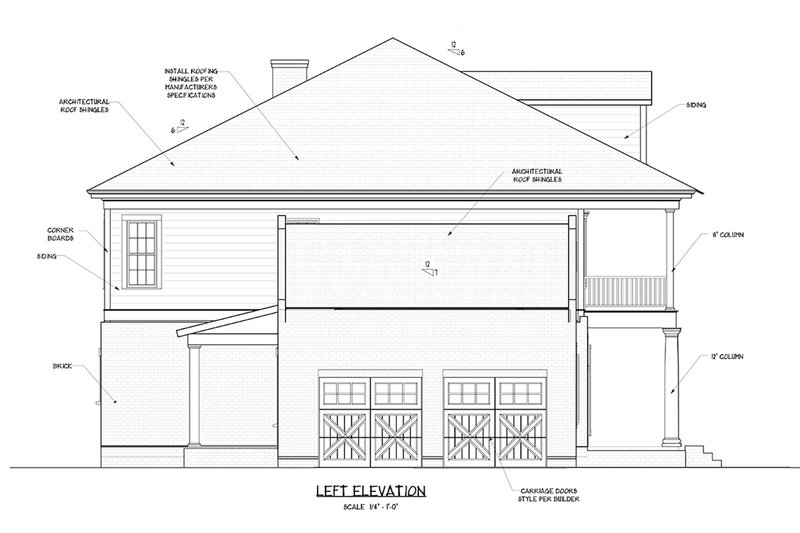 Dream House Plan - Left Side Elevation