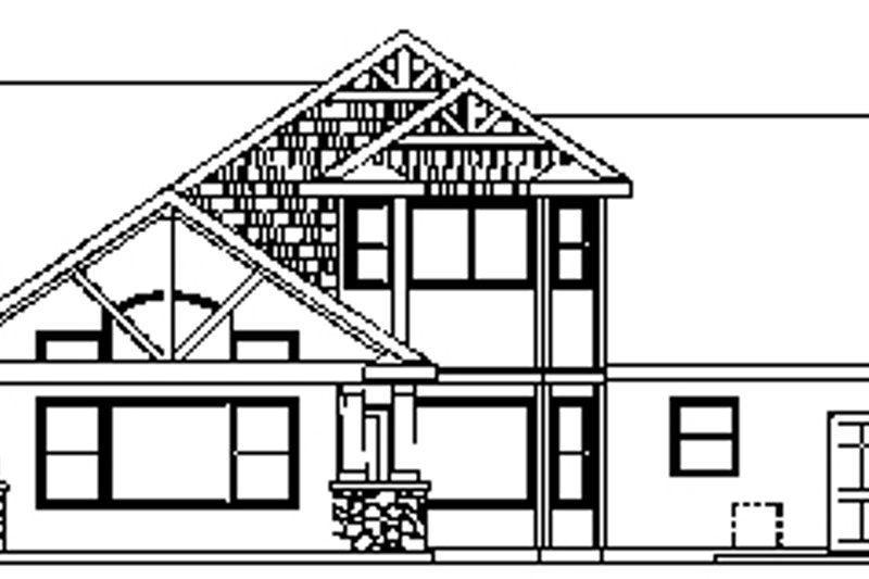 Home Plan - Exterior - Rear Elevation for Craftsman House Plan #124-675 - 3 bed, 3 bath