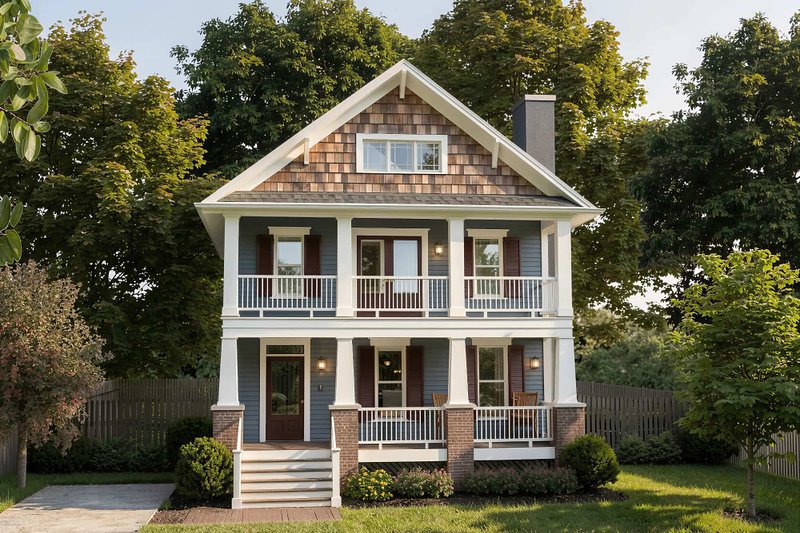 Architectural House Design - Exterior - Front Elevation 2 for Craftsman House Plan #79-352 - 3 bed, 2.5 bath