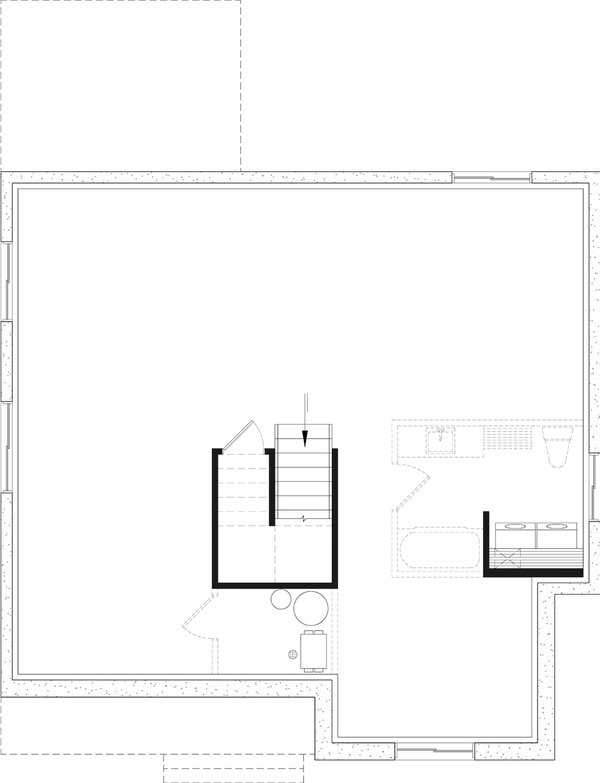 House Blueprint - Floor Plan - Lower Floor for Farmhouse House Plan #23-2900 - 3 bed, 2 bath