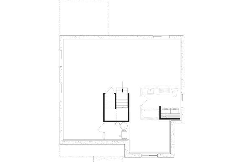 House Blueprint - Floor Plan - Lower Floor for Farmhouse House Plan #23-2900 - 3 bed, 2 bath