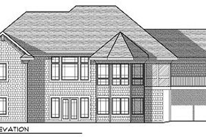 Exterior - Rear Elevation for European House Plan #70-885 - 4 bed, 3.5 bath