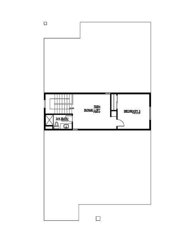 Country Floor Plan - Upper Floor Plan #569-77