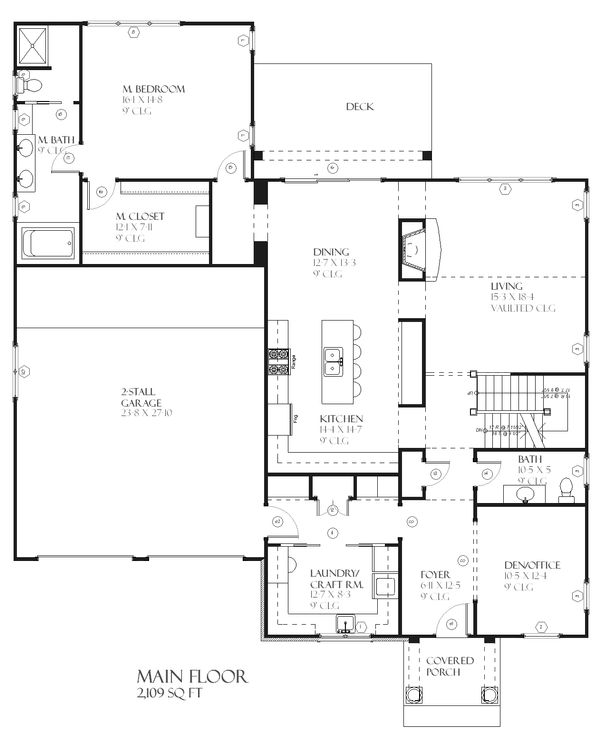 European Floor Plan - Main Floor Plan #901-65