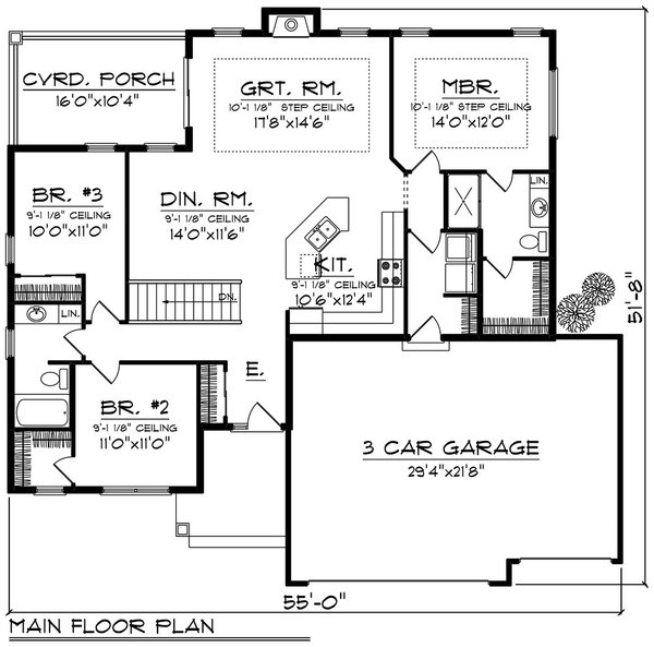 Home Plan - Modern Floor Plan - Main Floor Plan #70-1526