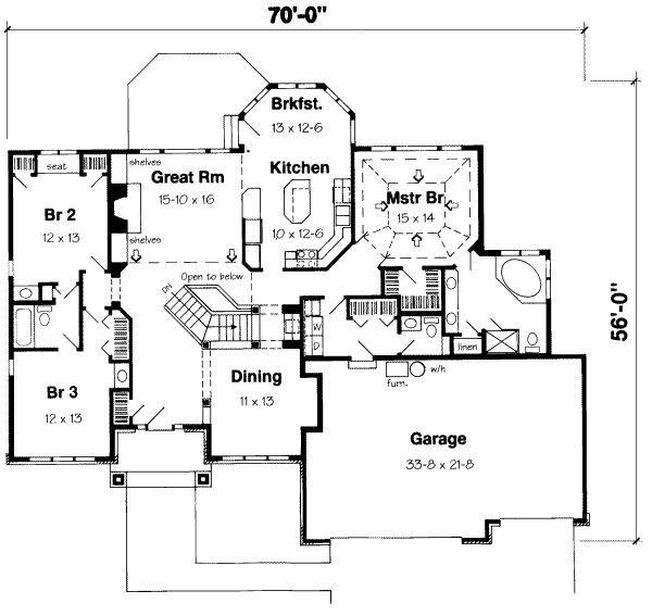 Traditional Floor Plan - Main Floor Plan #312-426