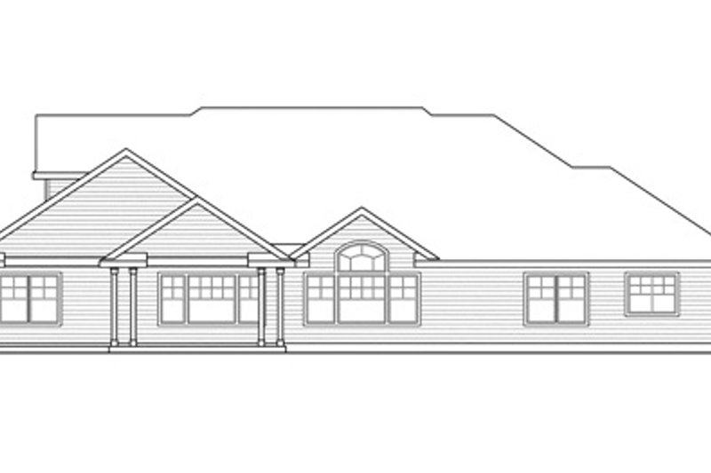 Home Plan - Exterior - Rear Elevation for Traditional House Plan #124-849 - 3 bed, 3.5 bath