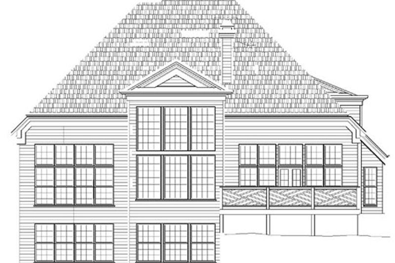 House Plan Design - Exterior - Rear Elevation 1 for Traditional House Plan #119-115 - 3 bed, 3.5 bath