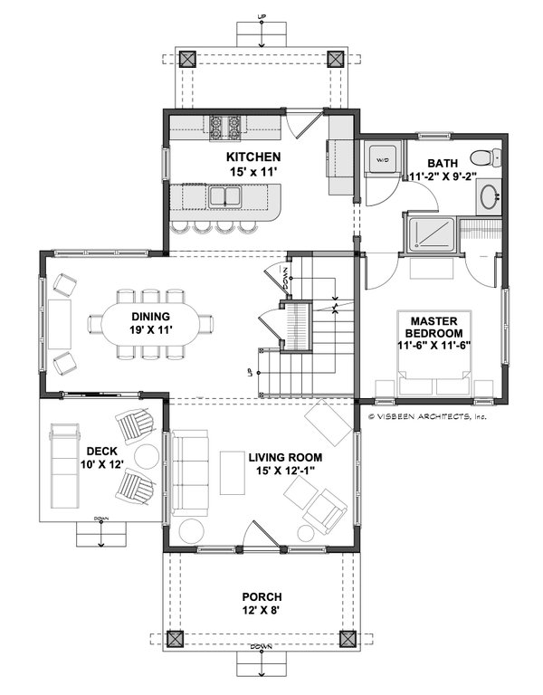 Cottage Floor Plan - Main Floor Plan #928-370