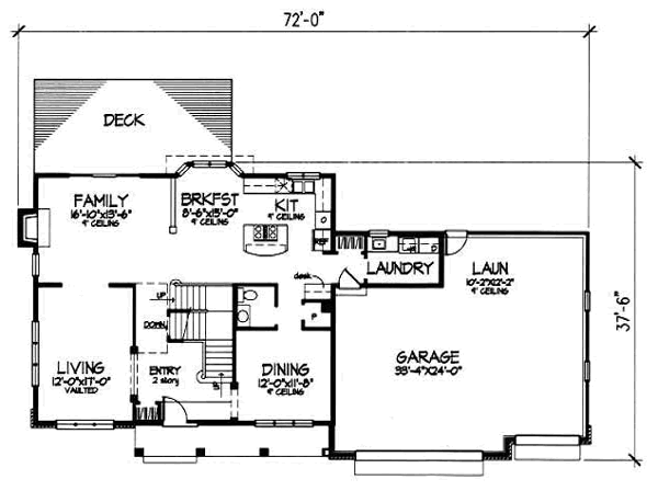 Traditional Floor Plan - Main Floor Plan #50-200