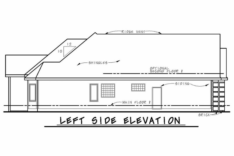 Home Plan - Left Side Elevation