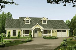 Ranch Exterior - Front Elevation Plan #57-331
