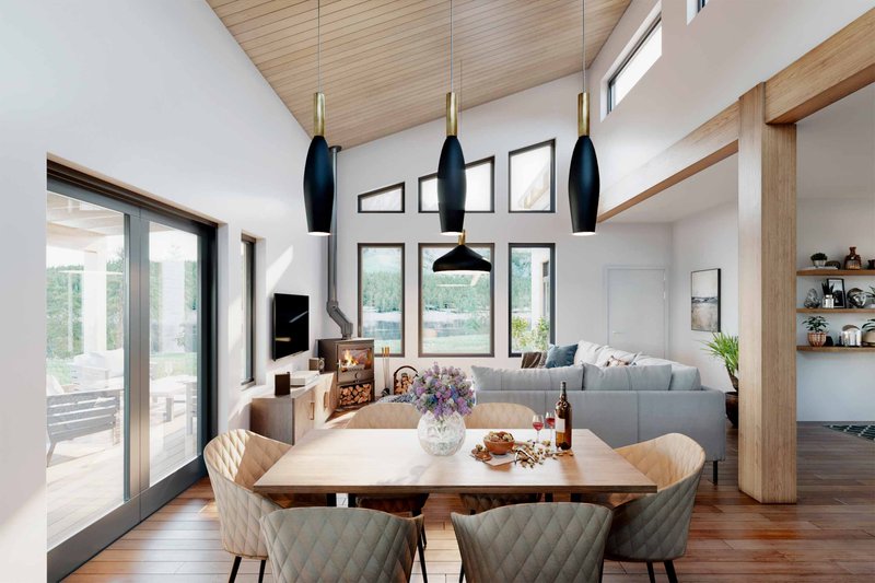 Home Plan - Interior - Dining Room for Cabin House Plan #924-14 - 2 bed, 2 bath