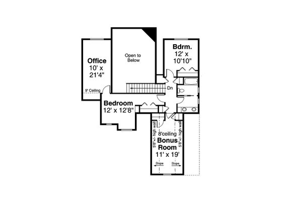 Architectural House Design - Craftsman Floor Plan - Upper Floor Plan #124-1201