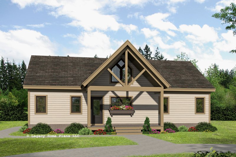 Country Style House Plan - 2 Beds 2 Baths 1411 Sq/Ft Plan #932-592