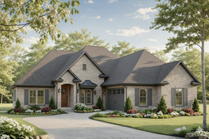 European Exterior - Front Elevation Plan #21-575