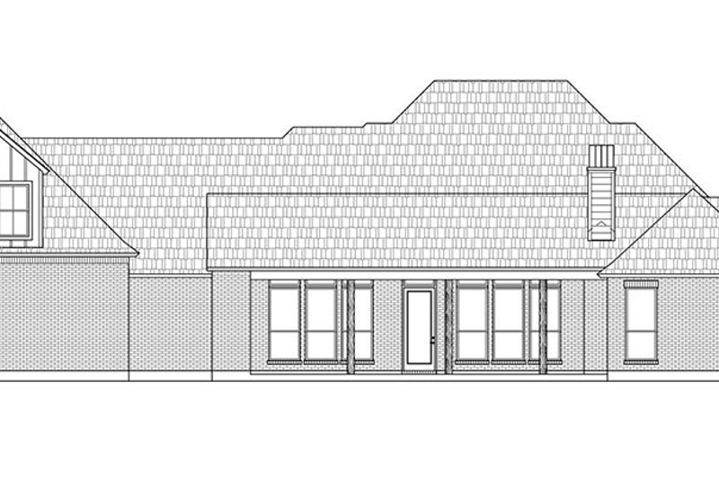 House Design - Exterior - Rear Elevation for Southern House Plan #1074-61 - 4 bed, 3.5 bath