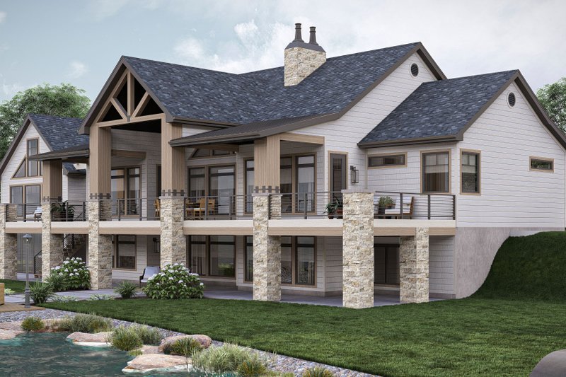 House Plan Design - Exterior - Other Elevation for Beach House Plan #455-494 - 2 bed, 2.5 bath